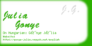 julia gonye business card